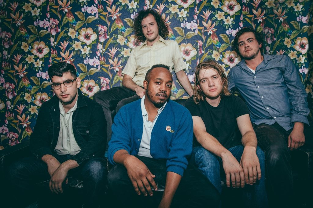 Durand Jones & The Indications backstage at Rough Trade NYC August 2017 photo by Rosie Cohe